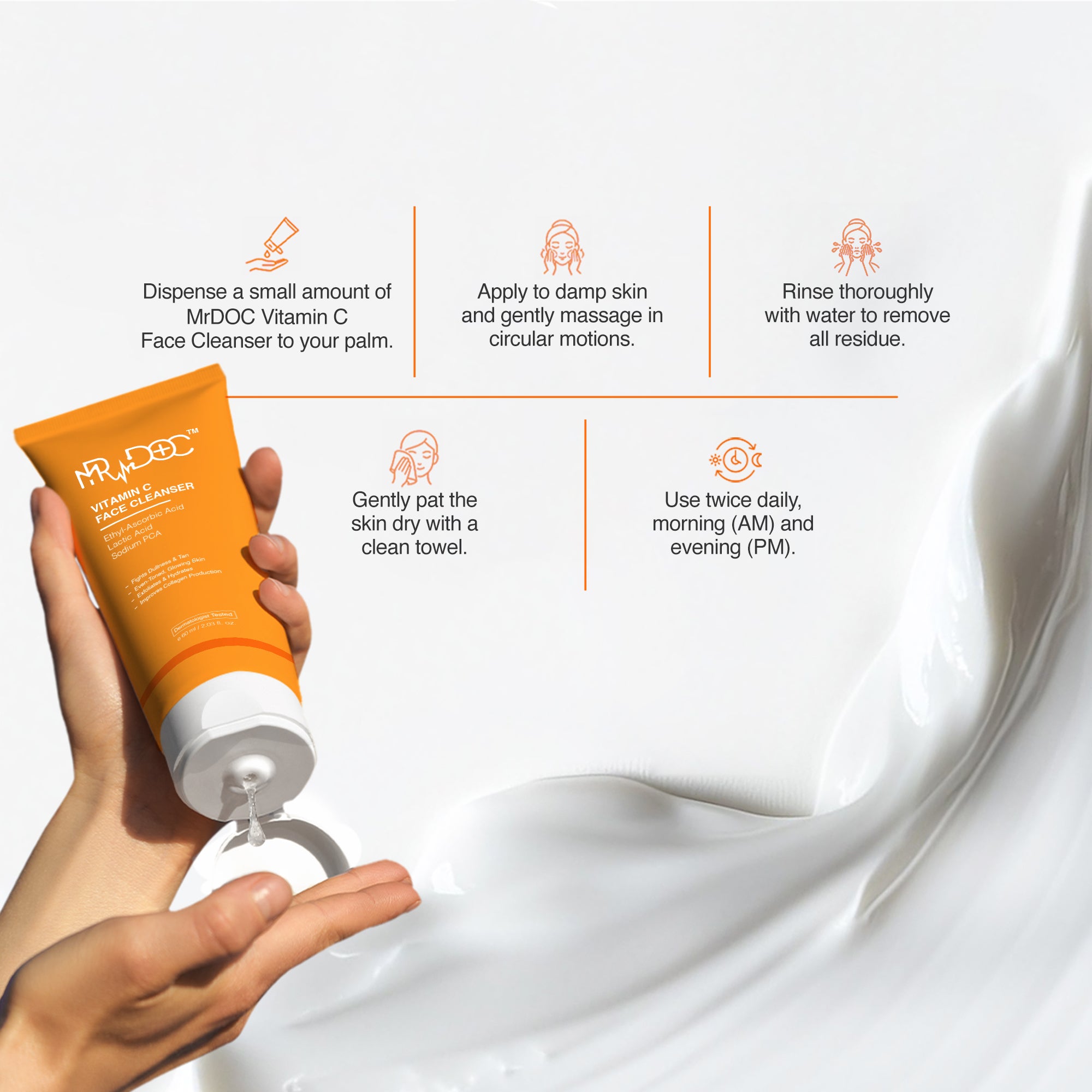 Vitamin C Face Cleanser | Refreshing & Brightening Daily Wash