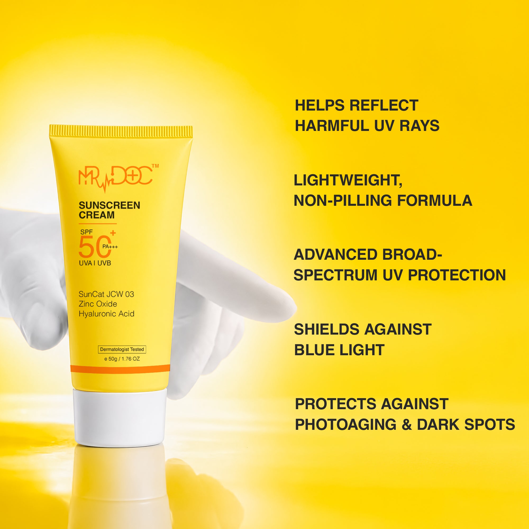Sunscreen Cream SPF 50 PA+++ | Broad-Spectrum Protection for Dry Skin