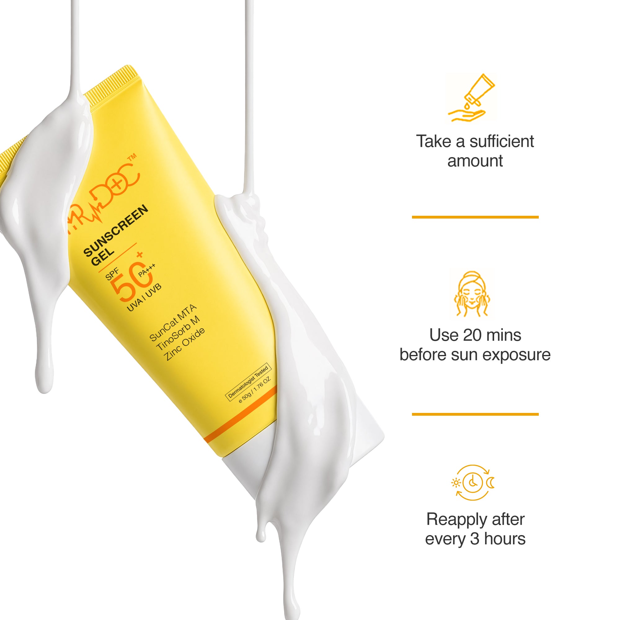 Sunscreen Gel SPF 50 PA+++ | Oil-Free, Non-Greasy Protection